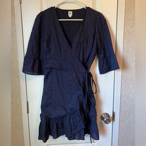 NWOT navy wrap dress